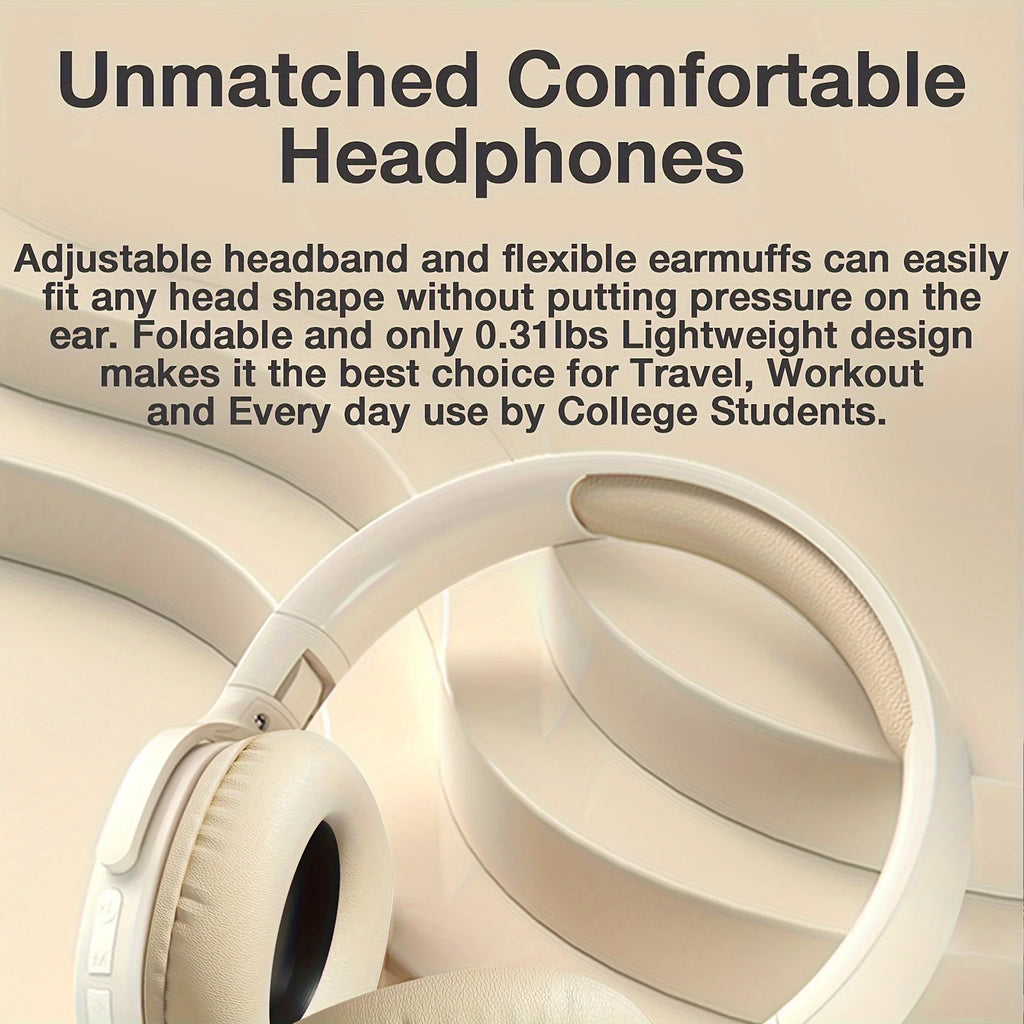 Auriculares Bluetooth Inalámbricos Estéreo HiFi con Batería Ultra Larga para Gaming y Uso Diario