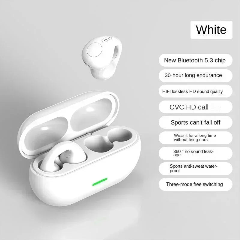 Auriculares Inalámbricos T75 de Conducción Ósea Bluetooth 5.3 Deportivos HiFi Impermeables TWS