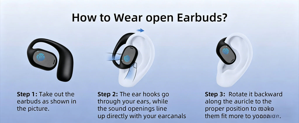 Auriculares Inalámbricos de Conducción Ósea Bluetooth 5.3 Impermeables Deportivos con Batería Larga HiFi Estéreo y Reducción de Ruido