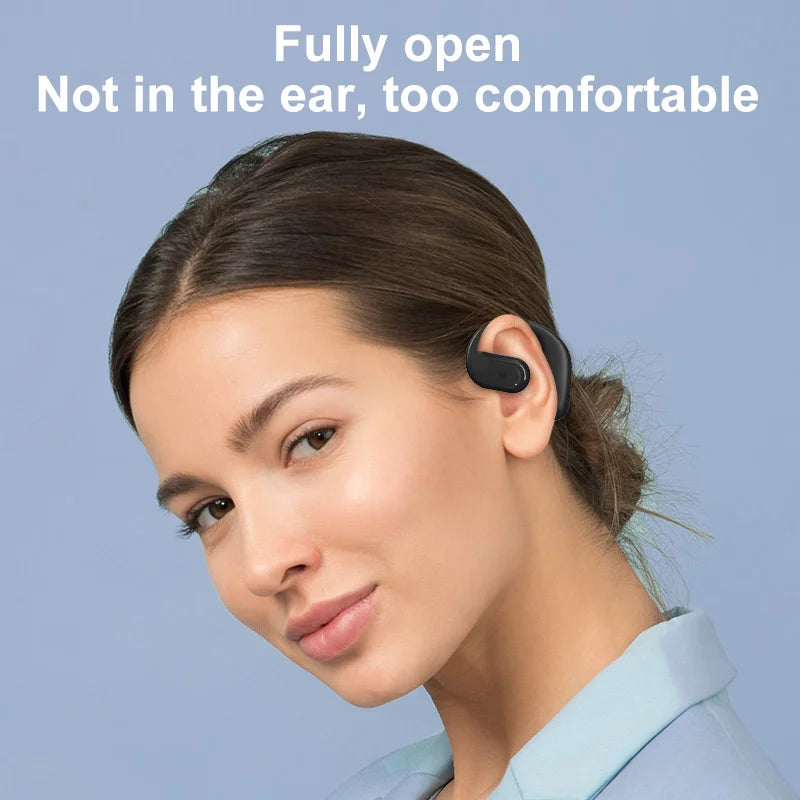 Auricular Bluetooth Empresarial Inalámbrico con Micrófono HD y Gancho para Oreja HiFi Estéreo para Xiaomi Samsung