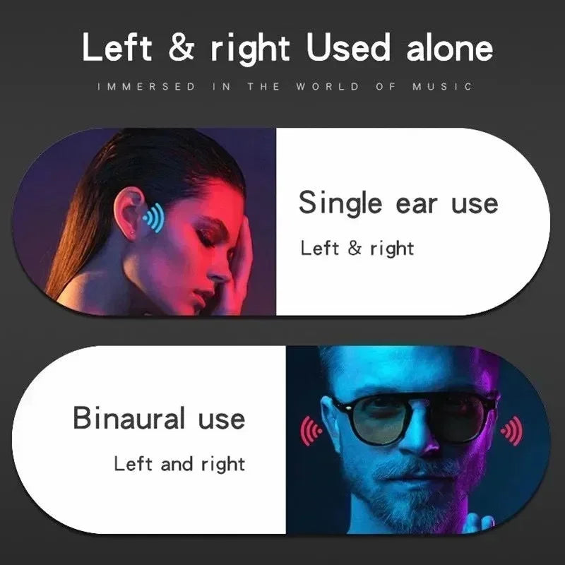 Auriculares Inalámbricos T75 de Conducción Ósea Bluetooth 5.3 Deportivos HiFi Impermeables TWS