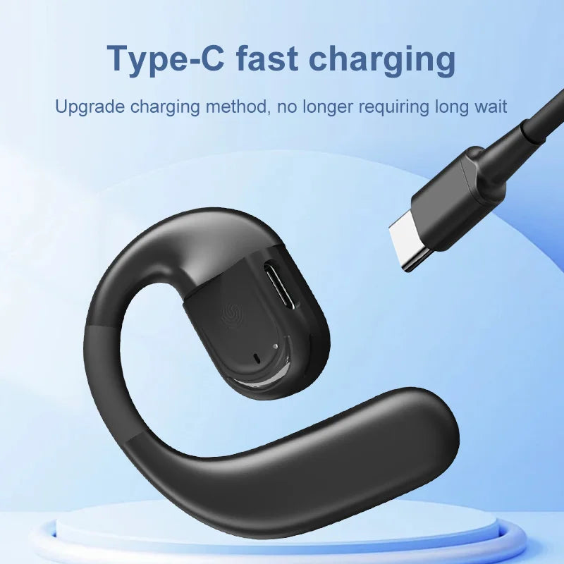 Auricular Bluetooth Empresarial Inalámbrico con Micrófono HD y Gancho para Oreja HiFi Estéreo para Xiaomi Samsung