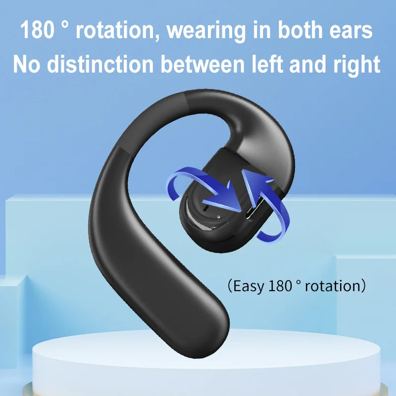 Auricular Bluetooth Empresarial Inalámbrico con Micrófono HD y Gancho para Oreja HiFi Estéreo para Xiaomi Samsung