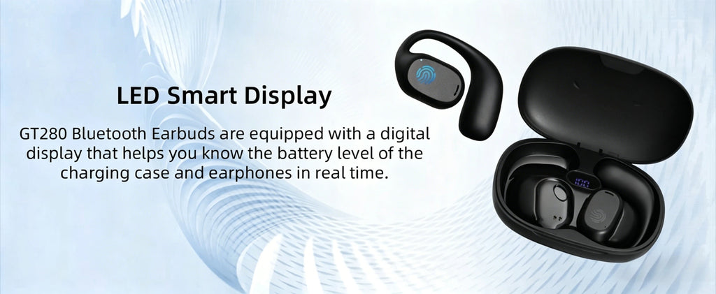 Auriculares Inalámbricos de Conducción Ósea Bluetooth 5.3 Impermeables Deportivos con Batería Larga HiFi Estéreo y Reducción de Ruido