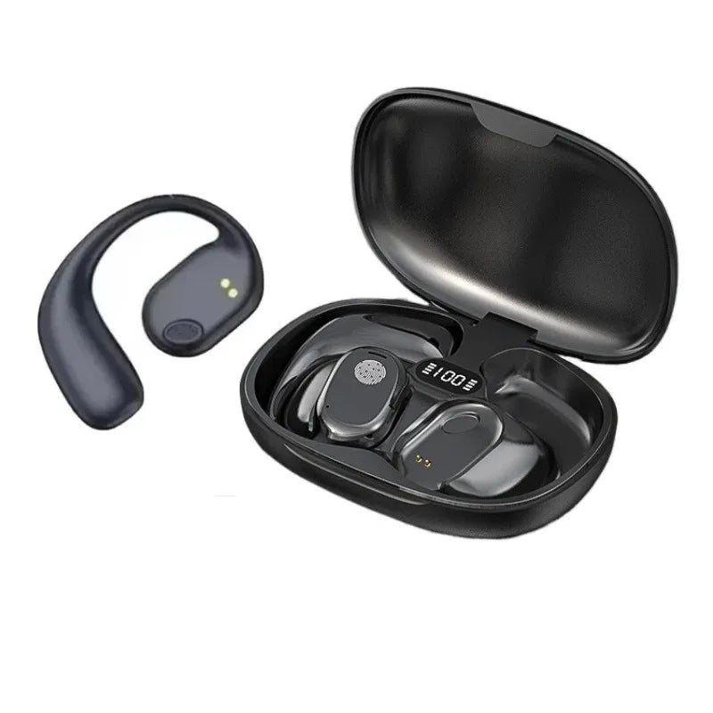 Auriculares Inalámbricos de Conducción Ósea Bluetooth 5.3 Impermeables Deportivos con Batería Larga HiFi Estéreo y Reducción de Ruido